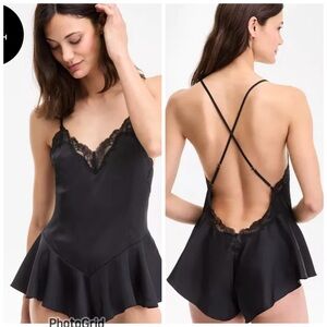 I.N.C. International Concepts
Women's Lace-Trim Satin Flutter Romper